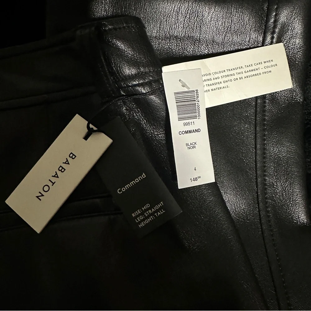 NWT Aritzia babaton vegan leather pants - Picture 3 of 4
